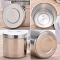 thumbnail image 3 of Tarro de almacenamiento de alimentos sellado de acero inoxidable 304, contenedor portátil para granos de té y café, fácil para viajar al aire libre y acampar-12cm, 3 of 5