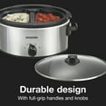 thumbnail image 6 of Proctor Silex 6 Qt Slow Cooker, Double Dish, Nonstick Aluminum Crock with Removable Pot, Stainless Steel, 6 of 8