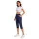 thumbnail image 4 of TaTaai Women Stretch Yoga Pants Capri Length High Waisted Buttery Soft Workout Tights Non-See-Through Athletic Leggings for Gym Lounge Work Gift, 4 of 7