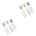thumbnail image 4 of Wosthever Palillos de metal Patrón de dibujos animados Niños Acero inoxidable Comedor profesional Utensilio de entrenamiento Prop puntos Vajilla Rosa/Amarillo/Azul 2piezas Wosthever CBP352433, 4 of 6
