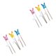 thumbnail image 3 of Yuarrent Palillos de metal Patrón de dibujos animados Niños Acero inoxidable Comedor profesional Utensilio de entrenamiento Prop puntos Vajilla Rosa/Amarillo/Azul 2piezas Yuarrent CBP352433, 3 of 6