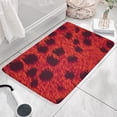 thumbnail image 3 of Red Cheetah Leopard Pattern Flannel Non Slip Door Rugs,Washable Door Mats Indoor,Decorative Door Mats,Dirt-Resistant and Absorbent Doormat for Entrance,Bedroom,Kitchen,Bathroom,31.5x17in(80x43cm), 3 of 4