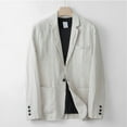 thumbnail image 3 of Akiihool Blazers for Men Business Professional Men's Blazer Jacket Lightweight Sports Coats One Button (Khaki,L), 3 of 4