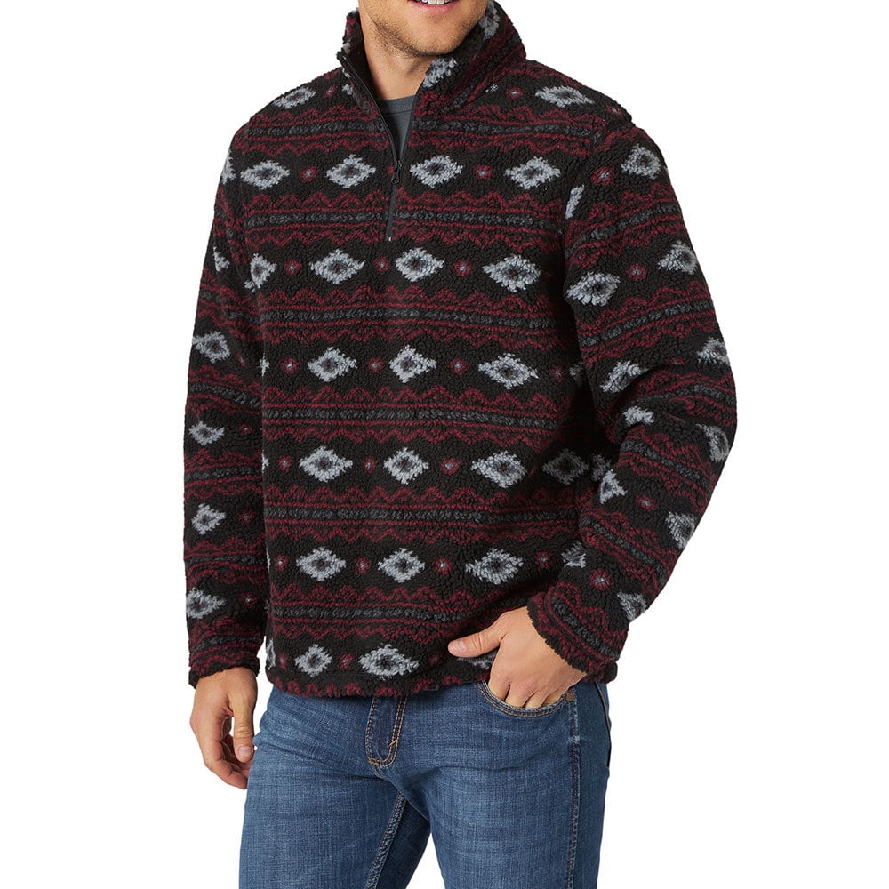 aztec quarter zip pullover mens