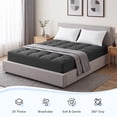 thumbnail image 4 of WISHEAD Extra Thick Mattress Topper, Twin Size Mattress Pad 400TC Cooling Pillow Top for Back Pain, Quilted Fitted Mattress Protector with 8-21" Deep Pocket, Soft & Breathable, Gray, 4 of 10