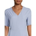 thumbnail image 4 of ClimateRight by Cuddl Duds Scrubs Women’s and Women's Plus Zip Neck Woven Tulip Hem Top, 4 of 5