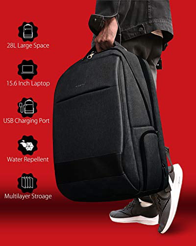 Mens Womens Laptop Backpack USB Charging Port Coded Lock Notebook School Bag 