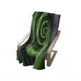 thumbnail image 4 of Spires Soft Flannel Fleece Throw Blanket, Digitally Generated Swirling Decreasing with Vibrating Colors Print, Cozy Plush for Indoor and Outdoor Use, 60" x 80", Green, by Ambesonne, 4 of 6