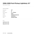 thumbnail image 2 of 2006-2008 Ford Pickup Lightduty 22" OEM Factory Wheel Rim 6L3Z1007BA, 2 of 2