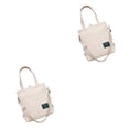 thumbnail image 1 of Sonducket Bolso de hombro informal, bandolera de Color sólido, bolso cuadrado, correa ajustable, bolsa de moda, accesorios para la escuela universitaria Beige 2piezas Sonducket CBP572673, 1 of 6
