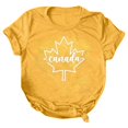 thumbnail image 2 of Gibobby Playera de Manga Corta con Cuello Redondo Mujeres Casual Impresión Manga Corta Cuello Redondo Camiseta Suelta Blusa Tops(Amarillo,M), 2 of 4