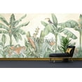 thumbnail image 5 of Modern Tropical Bedroom Wallpaper,Leaves and Parrots Wallpaper, 5 of 5
