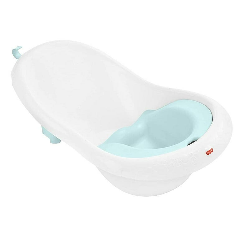Baby to Toddler Bath 4-In-1 Sling ‘N Seat Tub with Removable Infant Support and 2 Toys, Pacific Pebble