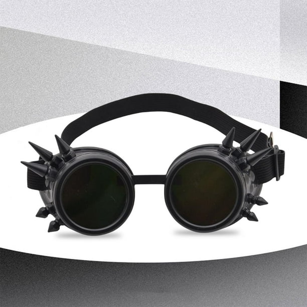 GY Snail Lentes De Sol Polarizados Góticos Para Hombre, Marco De Metal Redondo, Lentes De Sol Retro Steampunk Para Mujer, Negro