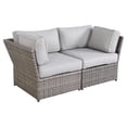 thumbnail image 1 of Living Source International 2-Person Wicker Seating Group with Cushions in Gray, 1 of 2