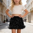 thumbnail image 2 of RMGVDSD Kids Sparkly Sequin Skirt For Girls Elastic Waistband Skirts With Lining Glitter Short Skirt Mini Skirts Party Everyday Wear Formal Party Dresses, 2 of 5