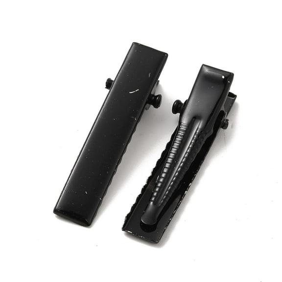 50 pc Black Iron Flat Alligator Hair Clip Findings DIY Hair Accessories Making 32x7mm