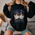 thumbnail image 4 of 4th of July Sweatshirt - Chicka Boom Boom Funny Chicken Graphic Pullover with Fireworks & USA Glasses - Patriotic Farm Animal Shirt, 4 of 7
