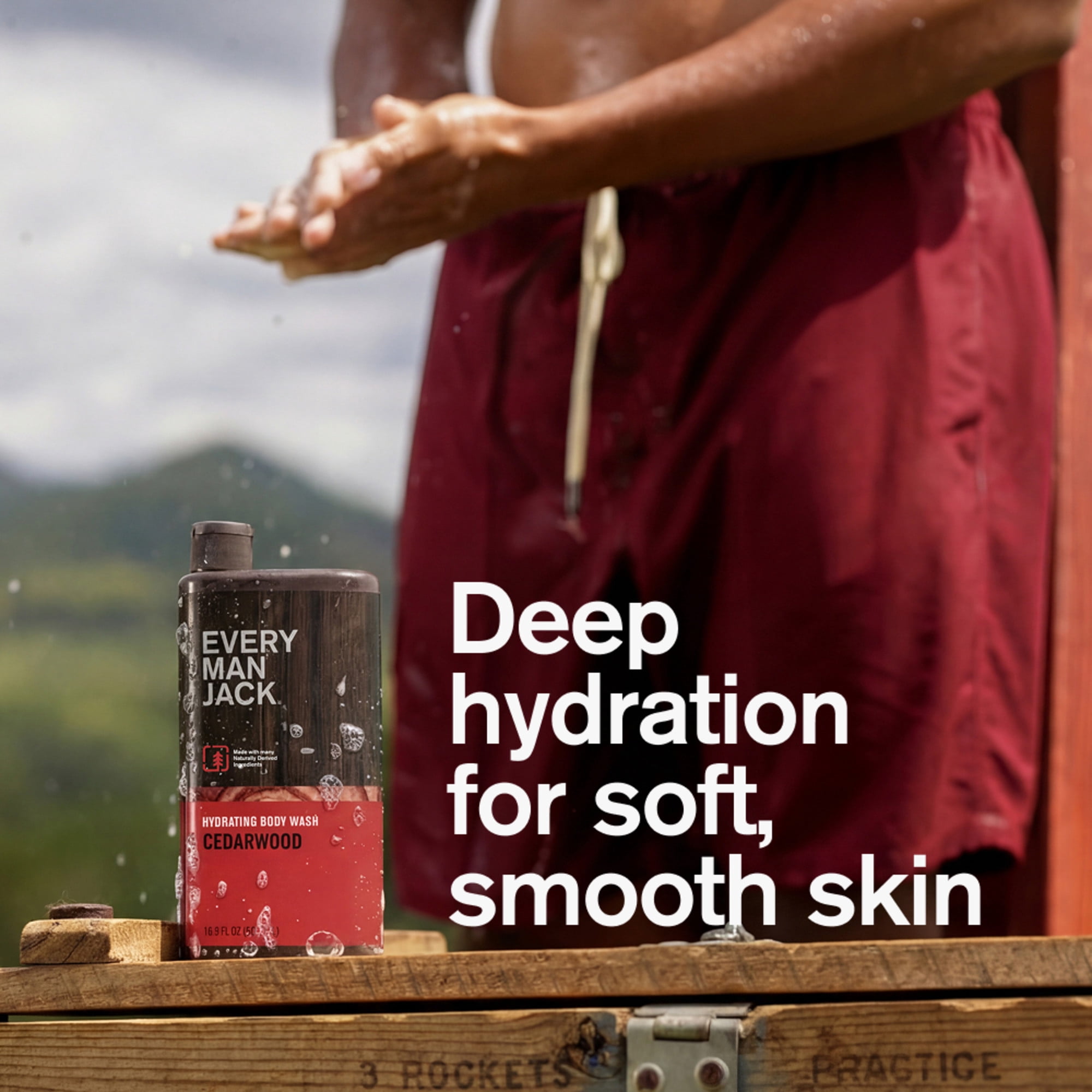 Every Man Jack Cedarwood Hydrating Body Wash for Men, Naturally Derived, 16.9 oz