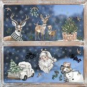 Artoid Mode 331 PCS Christmas Window Cling Sticker, Deer Truck Snowman for Home Party Supplies Glass Display Decoration