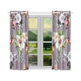 thumbnail image 2 of MYPOP Hummingbird and Colorful Flowers Window Curtain Kitchen Curtain 26x39 inches (Two Pieces), 2 of 3