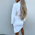 thumbnail image 2 of Women Autumn Suit collar Slim Fit Long Sleeve Double Breasted Work Dress Blazer, 2 of 11