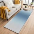 thumbnail image 3 of Light Blue Grey Ombre 2x6 Kitchen Runner Rug, Modern Abstract Art Gradient Non-Skid Rubber Backing Large Rectangle Rugs - Living Room Bedroom Home Office, Indoor Floor Mat Carpets Washable Rug, 3 of 9