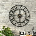thumbnail image 3 of Retro Metal Wall Clock Creative Iron Art Decoration Digital Living Room Watch Home Decoration Wall Hanging Art Large Wall Clock (bronze-02,40cm), 3 of 7