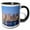 Black/White, variant on 3drose, Hawaii, Honolulu, Twilight, Waikiki Skyline, 11oz Two-tone Green Mug