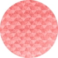 thumbnail image 1 of Ahgly Company Indoor Round Abstract Red Modern Area Rugs, 3' Round, 1 of 4