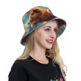 thumbnail image 5 of Kll Cloud Guinea Pig Bucket Hat for Women Men Packable Travel Beach Sun Hat Outdoor Rave Accessories Reflective Fisherman Cap, 5 of 6