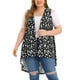 thumbnail image 2 of Women's Plus Size Vest Open Front High Low Skull Sleeveless Cardigans Black 2X, 2 of 7