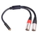 thumbnail image 1 of Cable Adaptador Mini Jack Estéreo Hembra De 3,5 Mm A Macho Xlr A 2 Machos Xlr En Y, 1 of 8