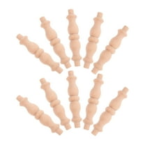 10Pcs Decorative Unfinished Wooden Baluster Spindles for DIY Staircase Woodworking Crafts