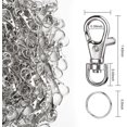 thumbnail image 1 of 120pcs Llavero Hoopkeyring, Leobro 60pcs Metal Langosta Claw Broche Giratorio ZefeiWu 8390613068613, 1 of 1