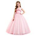 thumbnail image 3 of SJLDQY Flower Girls Maxi Dress Sleeveless Tulle Princess Dress Bridesmaid Wedding Pageant Party Formal Gowns, 3 of 6
