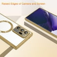 thumbnail image 3 of Magnetic Case for Samsung Galaxy Note 20 Ultra [Built-in Camera Lens Protector] Soft TPU Clear Cover Anti-Scratch Shockproof Case for Women Men - Gold, 3 of 18