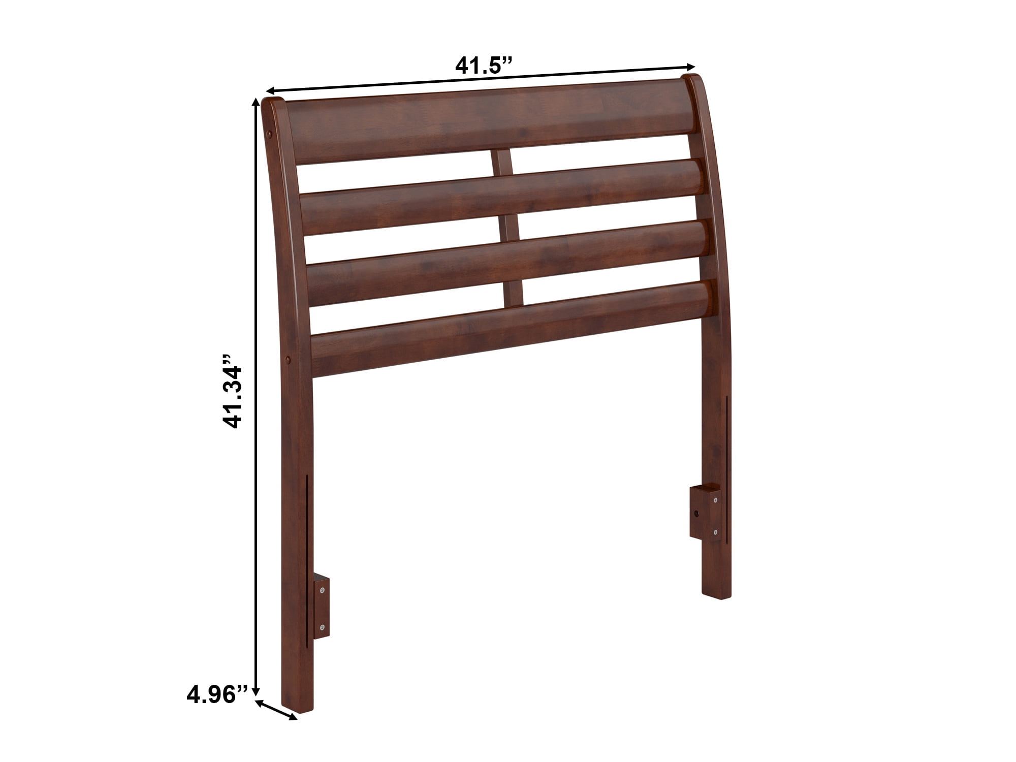 AFI Savannah Twin Solid Wood Headboard with Attachable Charger, Walnut