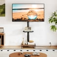 thumbnail image 6 of TAVR Mobile TV Stand with Power Outlet & Swivel Mount, Height Adjustable Rolling Cart for 32-60 inch TVs up to 88 lbs, Tiger Wood, 6 of 8