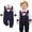 b-Navy, variant on Pandaie Baby Boy Christmas Plaid Gentleman Romper Vest Long Sleeve Overall Jumpsuit Infant Formal Suit Red,9-12 Months