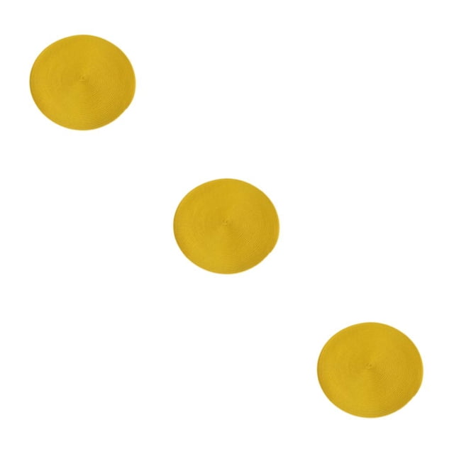 Decodeary Sturdy And Durable Table Mats For Stable And Secure Meal Modern Simple yellow 3Set