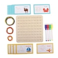 thumbnail image 4 of Milaget Wood Geoboard Set Block Toy Geometry Board W/ 4 Marker Pens Array Block Geoboard, 4 of 9