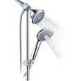 thumbnail image 1 of HotelSpa Instant-Mount Drill-Free Height/Angle Adjustable 30-Setting SpiralFlo 3-Way Shower Head/Handheld Showerhead Slide Bar Combo, 1 of 7