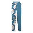 thumbnail image 3 of Guluxicc Sweatpants for Women Casual Drawstring Elastic Waist Halloween Graphic Print Pants Athletic Jogger Pants, Blue, XL, 3 of 4