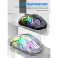 thumbnail image 2 of Mistaha Souris de Jeu Sans Fil Bluetooth Rétroéclairée RVB avec 5 Niveaux de DPI et Batterie Rechargeable - Noir, 2 of 7