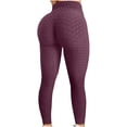 thumbnail image 1 of Pantalones de yoga de cintura alta para mujer Control de barriga Adelgazante Leggings texturizados para correr Entrenamiento Ruched Butt Lift Pants Xemadio WMZL-864-35, 1 of 4