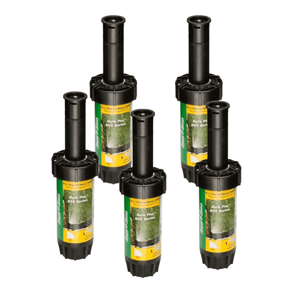 (5) Rain Bird SP25Q18 Pop-Up Sprinkler Quarter Circle Pattern 8-15 ft Spray Distance 2.5-inch Height