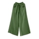 thumbnail image 4 of Pantalones palazzo de algodón y lino de cintura alta para mujer, con bolsillos, pantalones informales para estar por casa., 4 of 4
