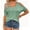 Green, variant on Crew Neck Women Solid Color Casual Cold Shoulder Tops Off Shoulder Summer T-shirt
