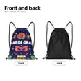 thumbnail image 5 of Easygdp Happy Mardi Gras Drawstring Backpack, Beach Sackpack, Travel Sackpack Lightweight for Sports, Gym, Travel, Swimming - Small, 5 of 9